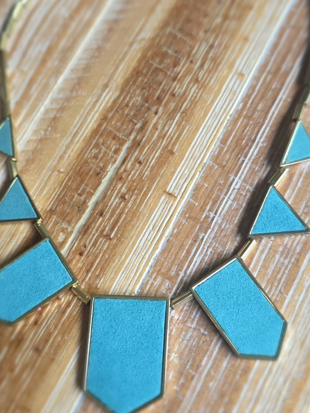 House of Harlow 1960 Teal Geometric Pendant Necklace